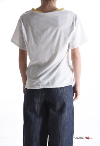 T-shirt in Cotone maniche corte Fantasia stampata - ph 2