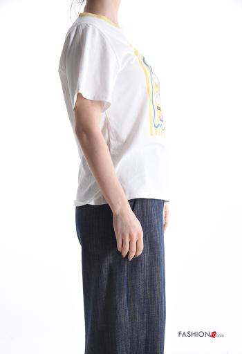 T-shirt in Cotone maniche corte Fantasia stampata - ph 3