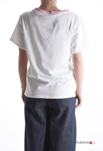 T-shirt in Cotone maniche corte Fantasia stampata - ph 2