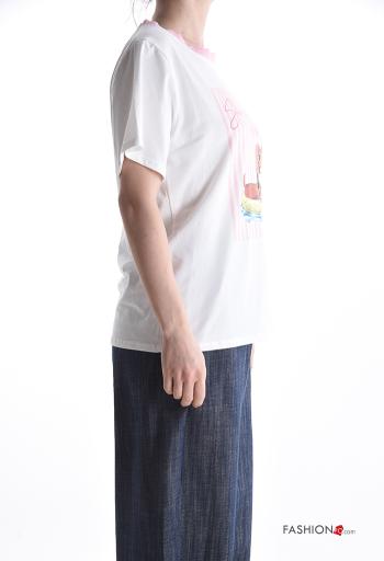 T-shirt in Cotone maniche corte Fantasia stampata - ph 3