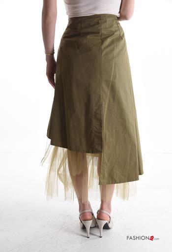 Falda de Algodón De tul asimetrico con lazo - ph 2