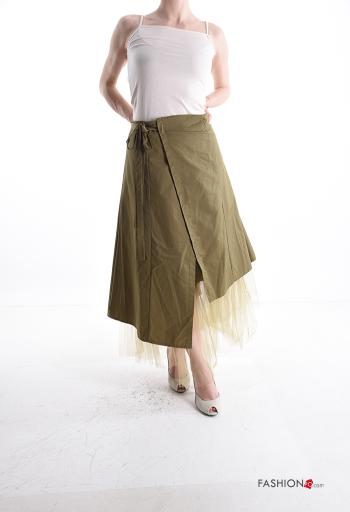 Falda de Algodón De tul asimetrico con lazo - ph 5