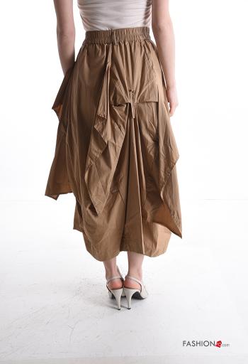Falda de Algodón con bolsillos con volantes con elástico - ph 2