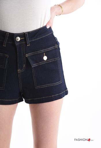 Denim Shorts aus Baumwolle mit Taschen - ph 4