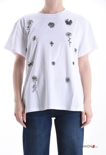 T-shirt de Algodón manga corta cuello redondo