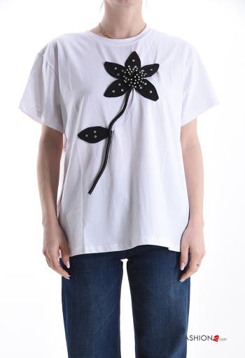 T-shirt de Algodón manga corta cuello redondo