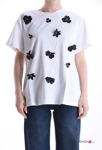 T-shirt de Algodón manga corta cuello redondo