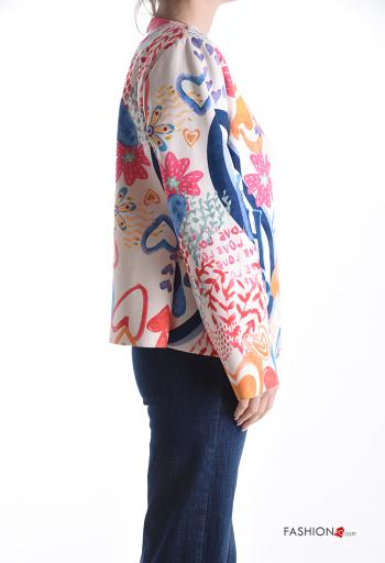 Abstrakte Muster Wildleder lange ärmel Bolero - ph 3