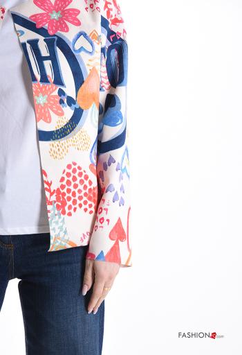 Abstrakte Muster Wildleder lange ärmel Bolero - ph 4