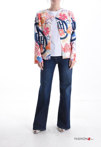 Abstrakte Muster Wildleder lange ärmel Bolero - ph 5