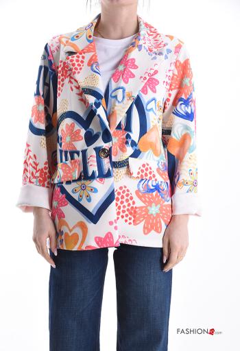 Abstrakte Muster lange ärmel Blazer - ph 1