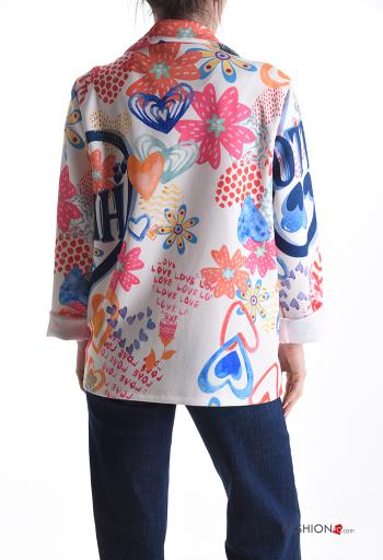 Abstrakte Muster lange ärmel Blazer - ph 2