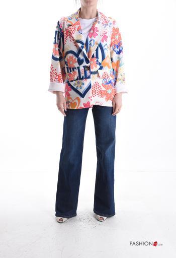 Abstrakte Muster lange ärmel Blazer - ph 5