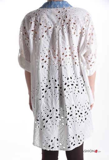 Chemise en Coton asymétrique à broderie - ph 2