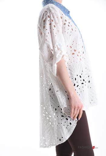 Chemise en Coton asymétrique à broderie - ph 3