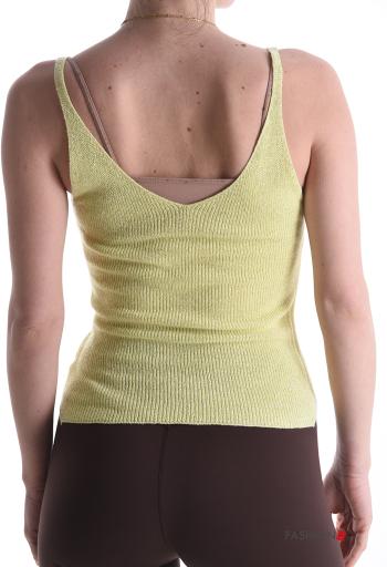 Canotta lurex senza maniche scollo a V - ph 2