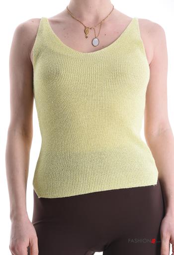 Canotta lurex senza maniche scollo a V - ph 4