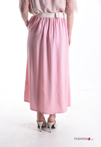 Gonna con bottoni con cintura con tasche - ph 2