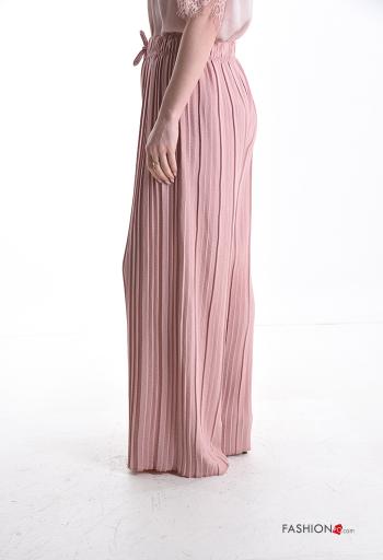 Pantalone wide leg vita alta con fibbia con coulisse - ph 3