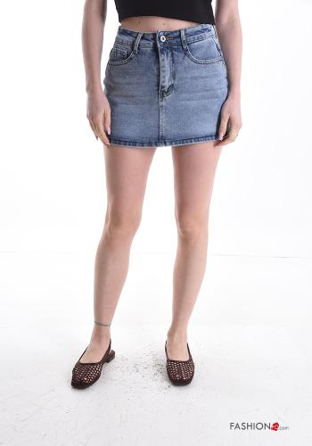 Pantaloncino Short in Cotone denim con tasche