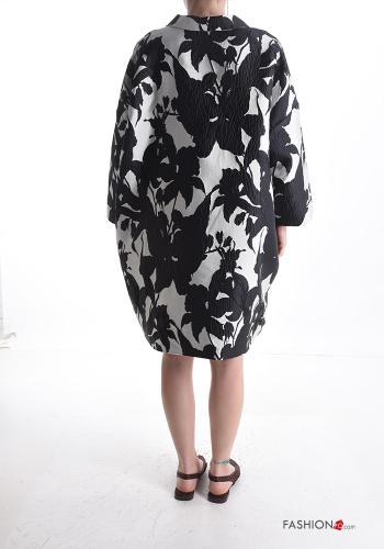 Kimono Fantasia floreale con bottoni con tasche - ph 2