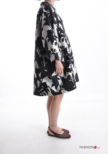 Kimono Fantasia floreale con bottoni con tasche - ph 3