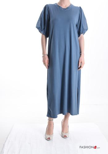 puff sleeve long Cotton Dress - ph 1