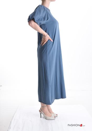 puff sleeve long Cotton Dress - ph 3