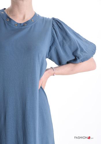 puff sleeve long Cotton Dress - ph 4