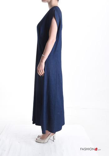 sleeveless long denim Cotton Dress - ph 3