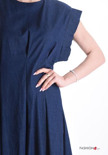 sleeveless long denim Cotton Dress - ph 4