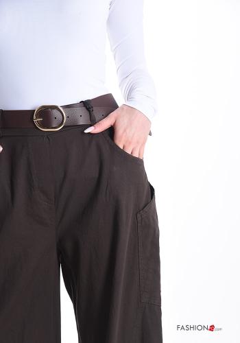Cotton Trousers with belt with pockets - ph 4