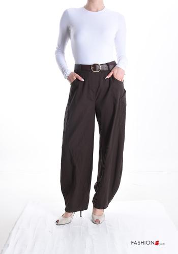 Cotton Trousers with belt with pockets - ph 5