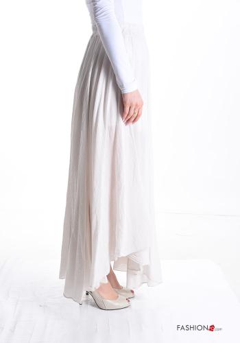 Longuette asymmetrical Cotton Skirt with elastic - ph 3