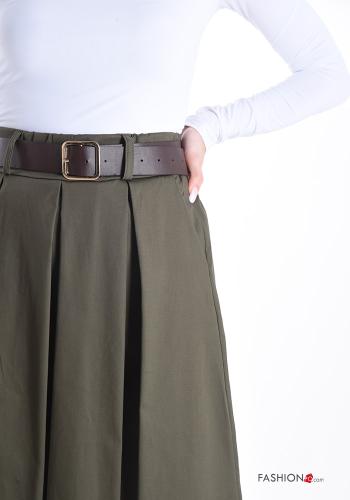 Cotton Skirt with belt with pockets - ph 4