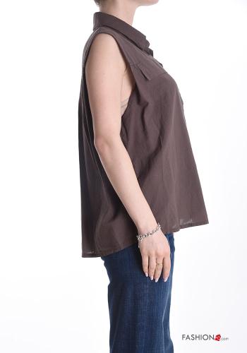 Chemise en Coton sans manches à boutons - ph 3