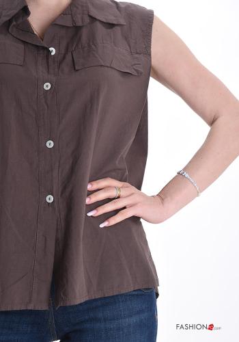 Chemise en Coton sans manches à boutons - ph 4
