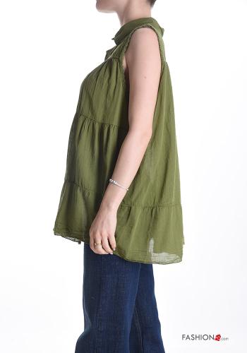 Chemise en Coton sans manches à volants - ph 3
