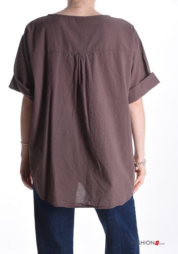 Blouse en Coton Imprimé paisley manches à trois-quarts - ph 2