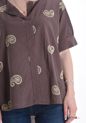 Blouse en Coton Imprimé paisley manches à trois-quarts - ph 4