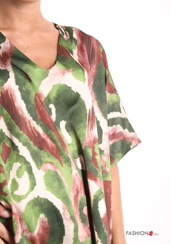 Abstract print Blouse with v-neck - ph 4