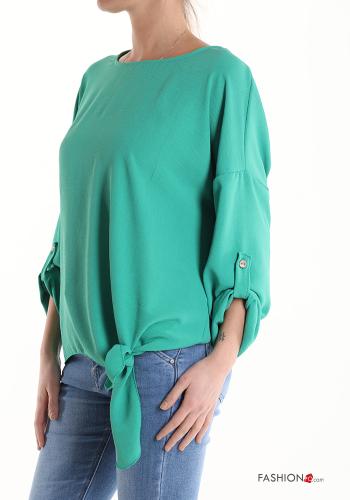 Blouse with knot 3/4 sleeve - ph 3