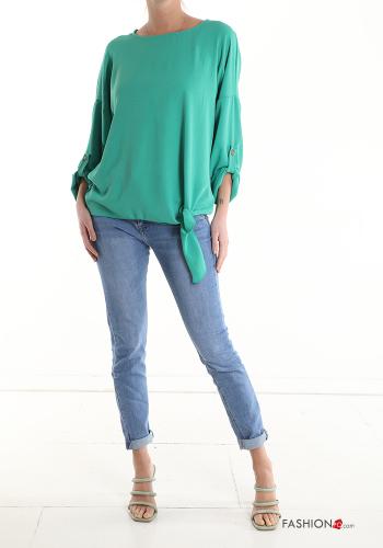 Blouse with knot 3/4 sleeve - ph 5