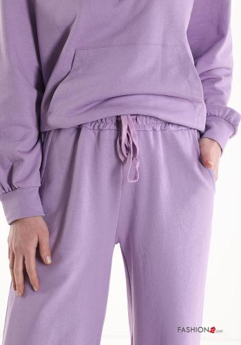 Pantalon de jogging en Coton wide leg avec poches avec coulisse - ph 4