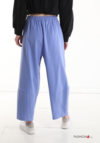 wide leg Hose aus Baumwolle mit Taschen mit gummizug - ph 2