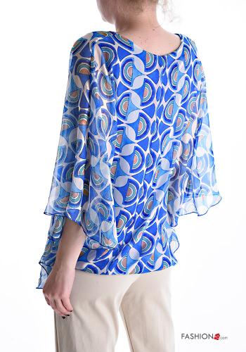Geometrisches Muster Bluse 3/4 ärmel - ph 2