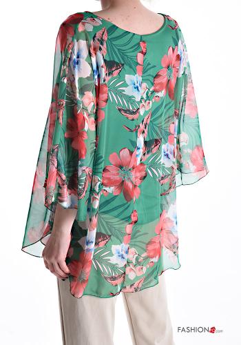 Blusa Fantasia floreale maniche a tre quarti - ph 2
