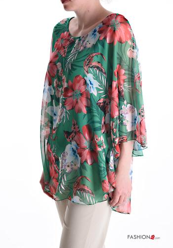 Blusa Fantasia floreale maniche a tre quarti - ph 3