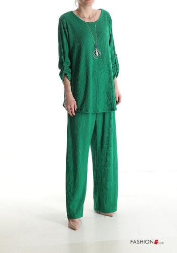 Coordinato maniche a tre quarti con collana con elastico - ph 1