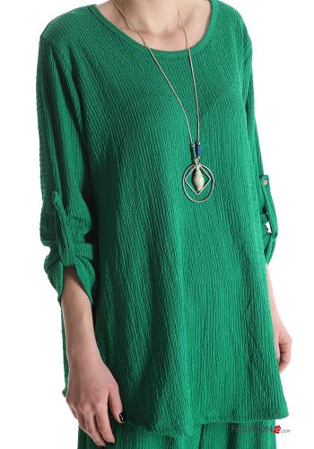 Coordinato maniche a tre quarti con collana con elastico - ph 4